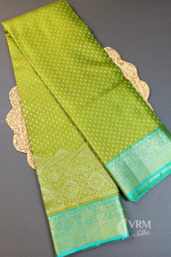 Mehendi Kanchipuram Korvai Saree