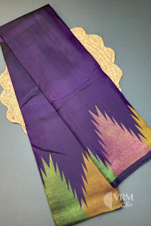 Purple Kanchipuram saree
