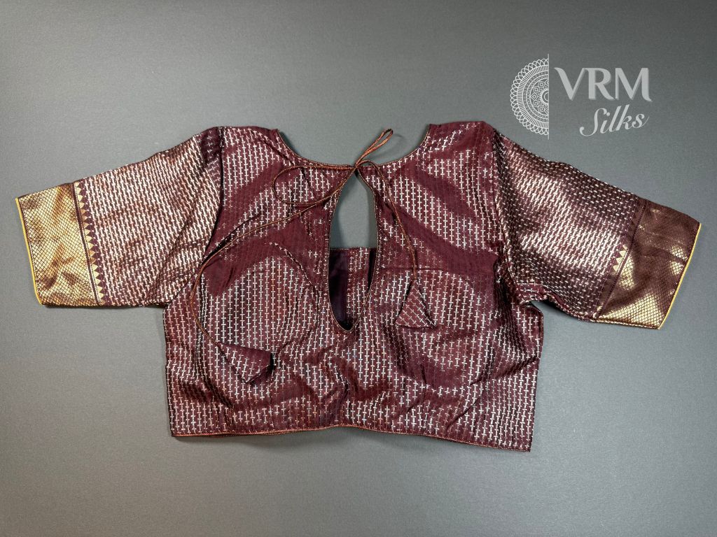 Ready-to-Wear Blouse for Pink Kanchipuram Brocade Saree